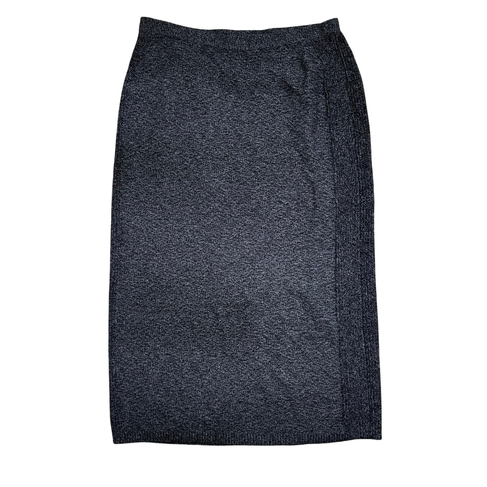 Pure Jill Pull On Knit Pencil Skirt Heathered Gray Size Xs Cotton Nylon Straight